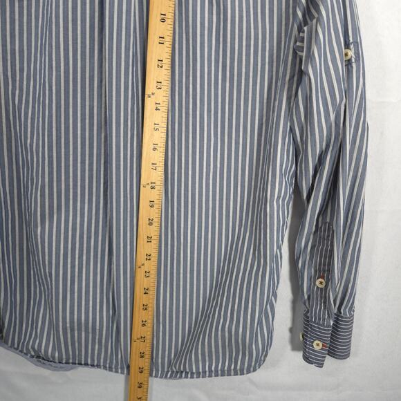 Tommy Bahama Shirt Mens Medium Gray Striped Island Modern Fit Casual Long Sleeve - Picture 6 of 9
